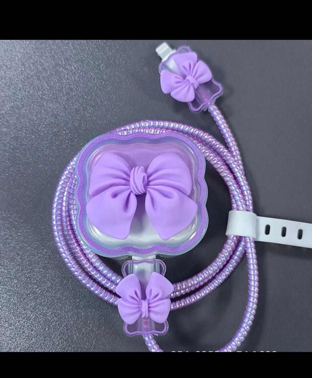 NEW  ARRIVAL Data Cable Cord Winder Kit / 3D Bow Knot Heart Cable Protector Cover For Iphone/Samsung /oppo/redmi/tecno Silicone Charger Floral Case / Cute Fashion Flower INS Power Adapter Sleeve