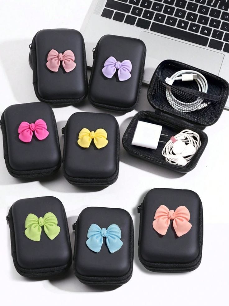 NEW ARRIVAL Digital Storage Bag For USB Cable Earphone Travel Kit Case Pouch Earphone Bag Portable Electronics Accessories Organizer
