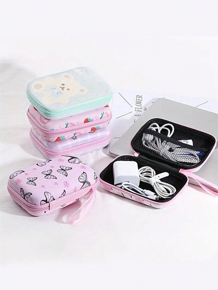 NEW ARRIVAL Digital Storage Bag For USB Cable Earphone Travel Kit Case Pouch Earphone Bag Portable Electronics Accessories Organizer