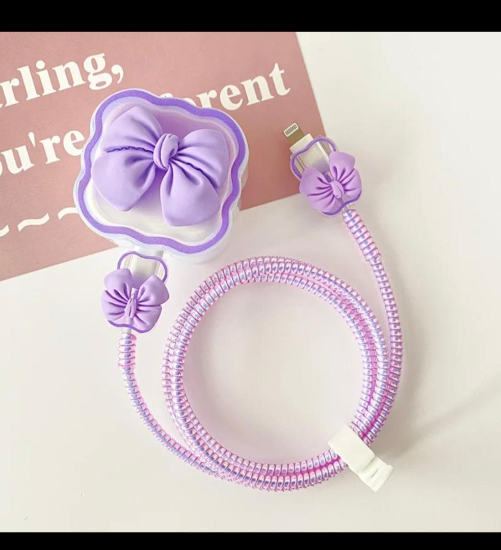 Iphone and android charger protector 5in1 Cable Protector USB Charger Cable Wrap Cover Cable Organizer for Type C  Data Cable Cover for Samsung, op