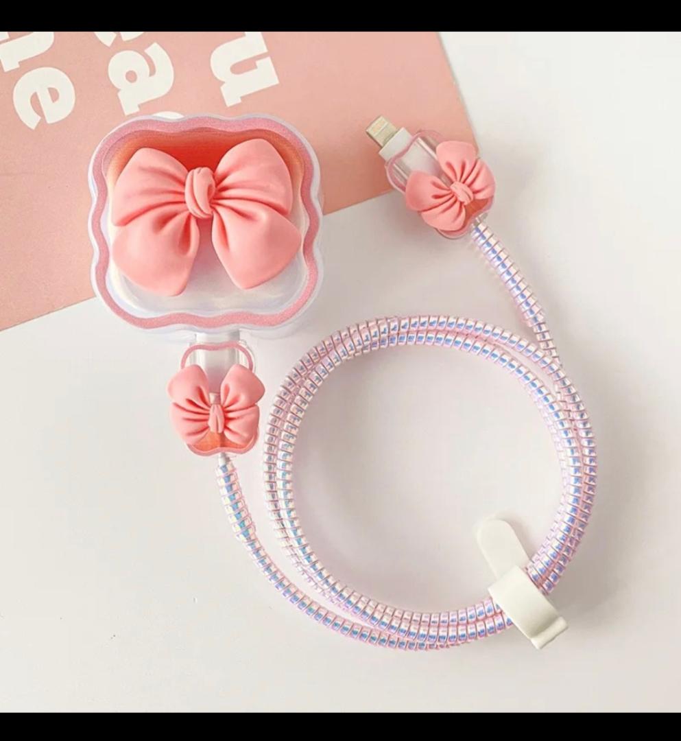 Iphone and android charger protector 5in1 Cable Protector USB Charger Cable Wrap Cover Cable Organizer for Type C  Data Cable Cover for Samsung, op