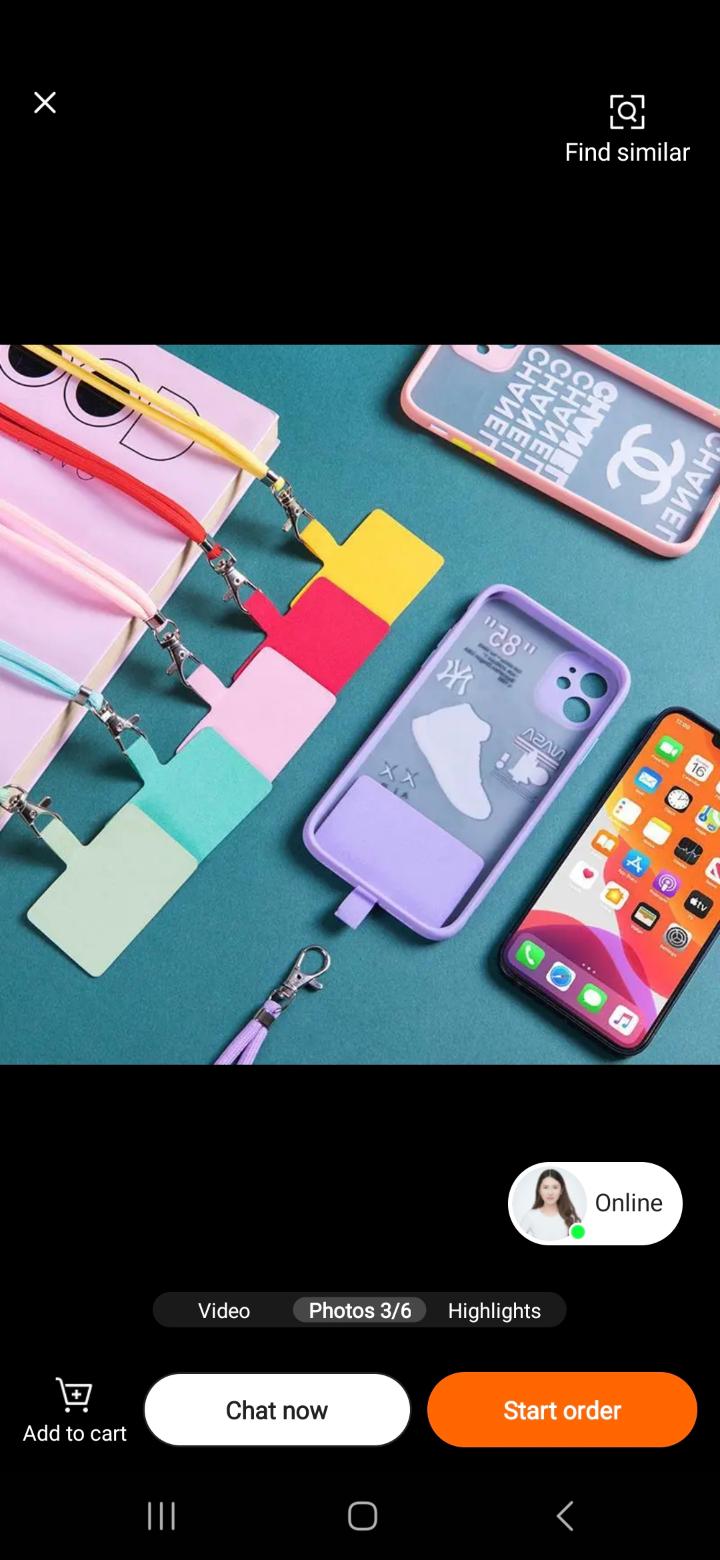 Quality phone chain anti-lost lanyard diagonal sling fashion mobile phone lanyard