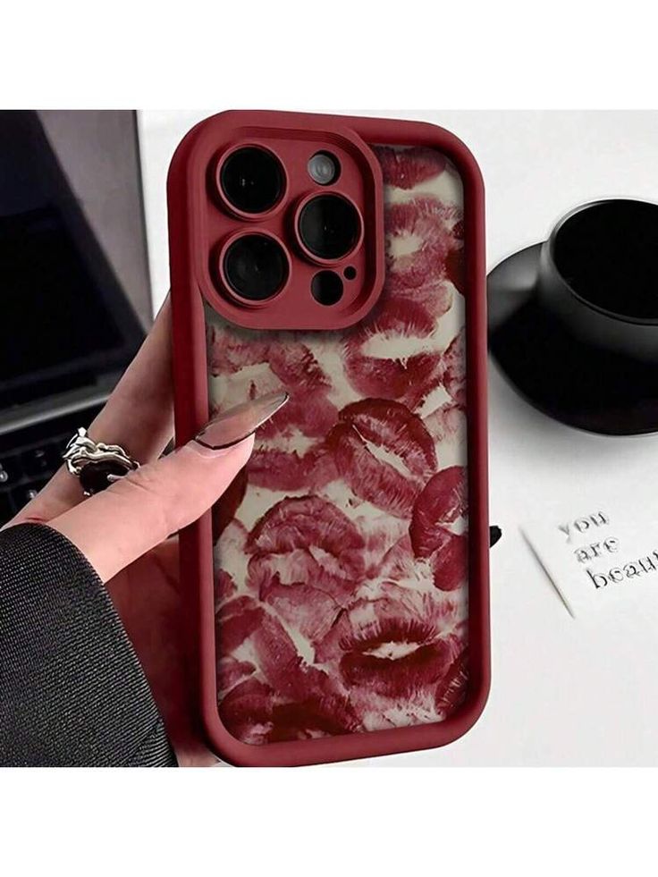 Rose Floral Shockproof Soft TPU Protective Case for Women Girls, Slim Anti Scratch Flower Case for iPhone 15, 15 Pro Max,  12 PRO MAX, 12, 13, 14, 11, 13 PRO MAX, 11 PRO MAX, 14 PRO MAX Wine Red.