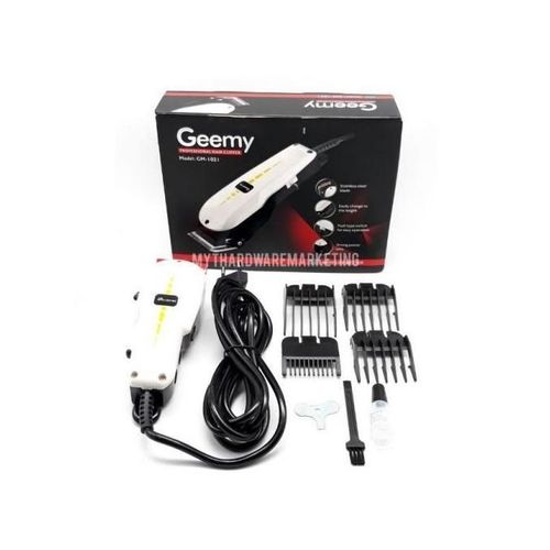 PROFESSIONAL / KINYOZI HAIR CUTTING / SHAVING MACHINE // Geemy Professional Barbering Hair/Shaving Machine-Kinyozi & 4 Way Power Extension Cable & Rechargeable Smart 3 in 1 Hair Clipper/Trimmer