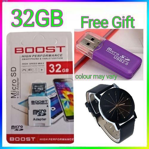 32GB Micro SD Card // 32 GB MEM CARD +Free Memory Card Reader, Watch