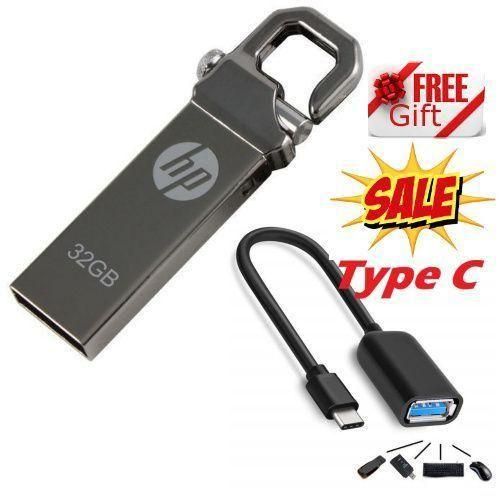 Original Smart FlashDisk , 32GB , Metallic 32 GB - Silver + Free OTG Type-C