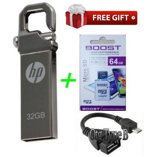 Smart Compatible 32GB Flash Disk // 32GB FlashDisk+ 64Gb Memory Card + OTG CABLE
