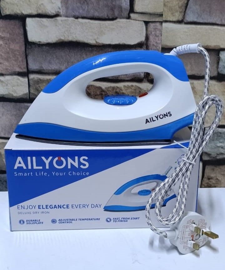 AILYON Quality HD-198A Electric Dry Iron Box // Ironbox - White & Blue