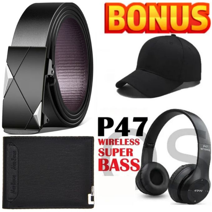 BELT for Men, HEADPHONES, WALLET & Cap