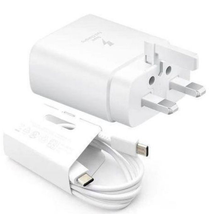 Best Quality CHARGER  Fast Charging 45W Samsung Type C Wall Adapter with Cable for All Phones With Type C  - Charger Adapter With USB Cable Type-C 2C