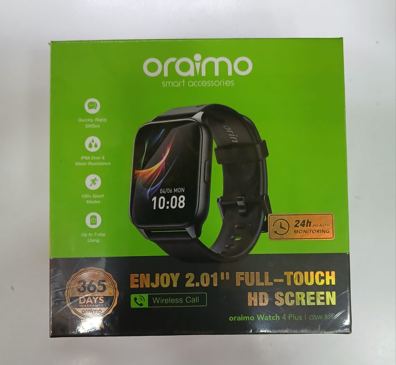 Wireless Oraimo smart watch full touch HD screen