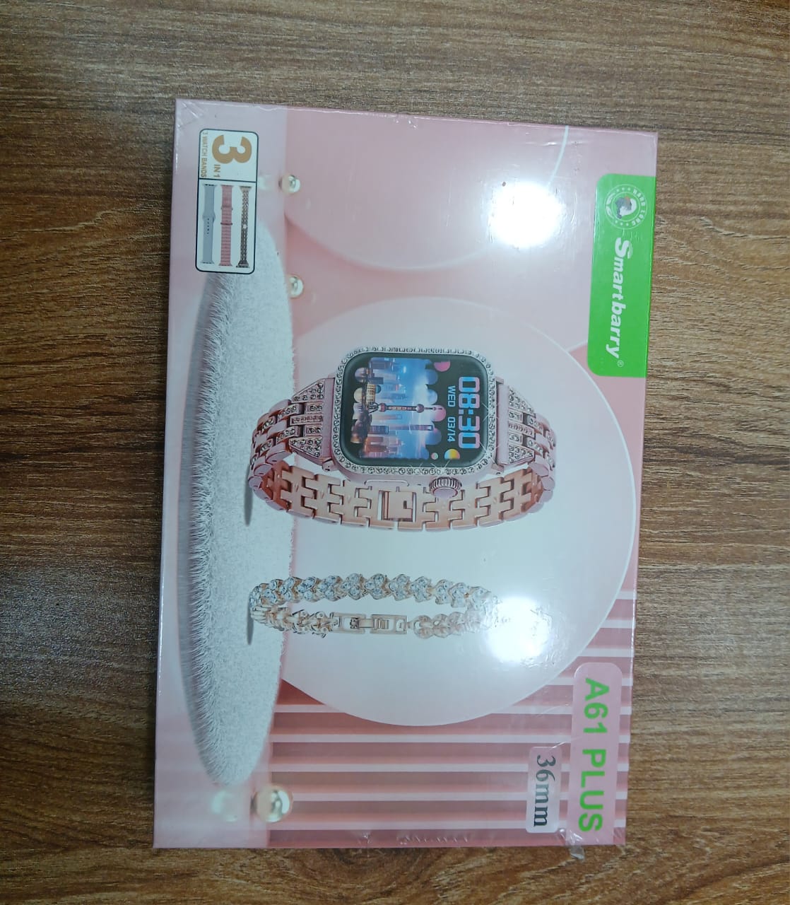 Smartbarry Smartwatch A61 PLUS 36mm -  3 in 1 3watch bands