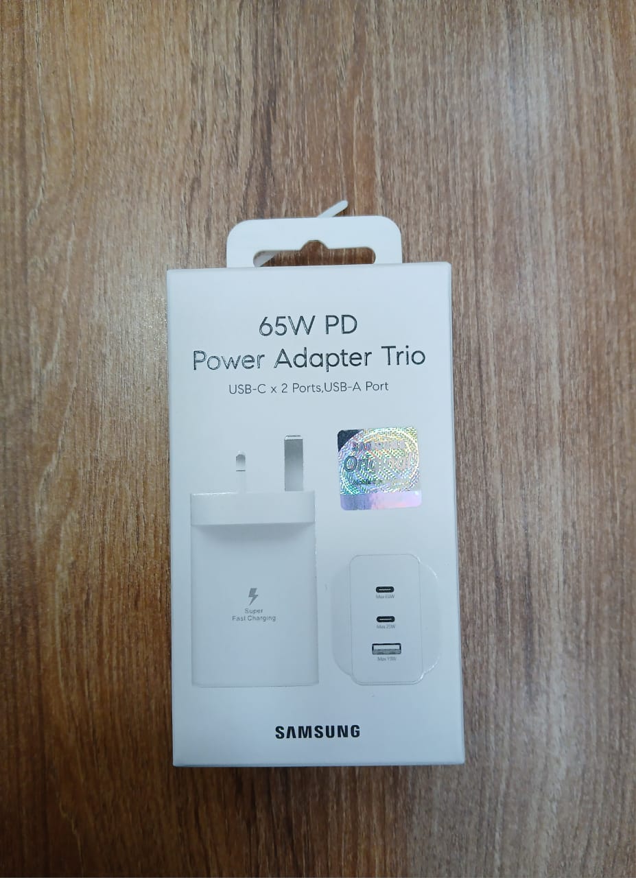 SAMSUNG 65W PD POWER ADAPTER TRIO - USB-C x 2ports, USB - A port