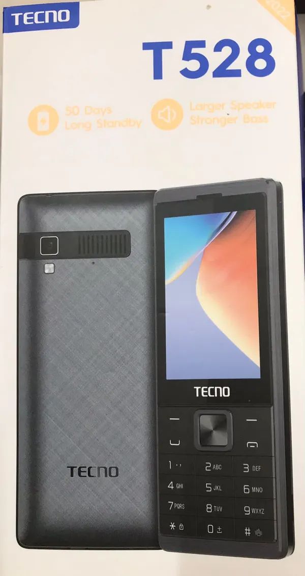 Original Tecno T528 16MB ROM / 8MB RAM 2500mAh Battery FM Radio Dual SIM feature phone kabambe