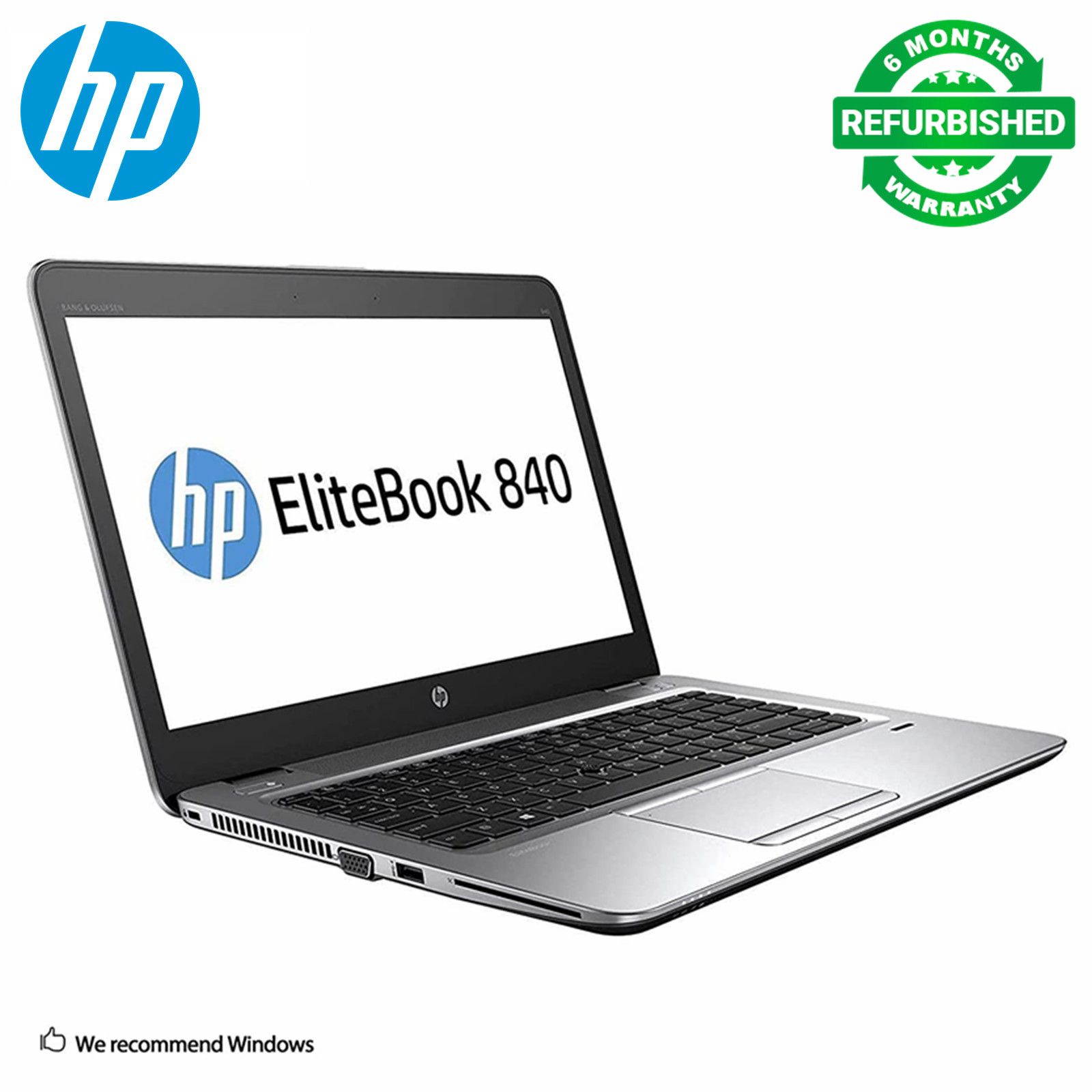(i5+8GB+256GB SSD+14"+Mouse)Refurbished Hp Elitebook 840 G3 Laptop - Intel Core i5 6th - 8GB RAM 256GB SSD ROM - 14'' Windows 11 Notebook Silver 14 inch FHD Display Backlit keyboard Student Laptop