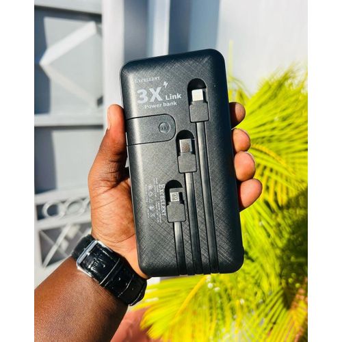 Excellent Power Bank 20000mAh 12000mAh & 10000mAh Cable Charger PowerBank Charging Cables For ALL Phones Supports FAST Charging High Power Capacity; 20,000mAh Best for travellers phone