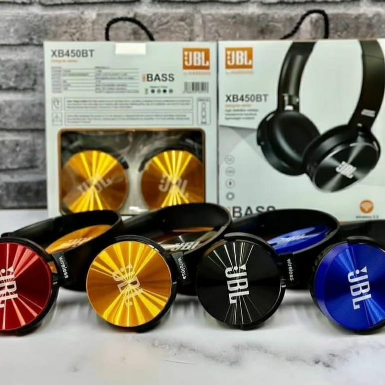 Brand New JBL Tune XB450BT Wireless On-Ear Headphones with Purebass Sound Hands free calls Foldable design light weight earphones