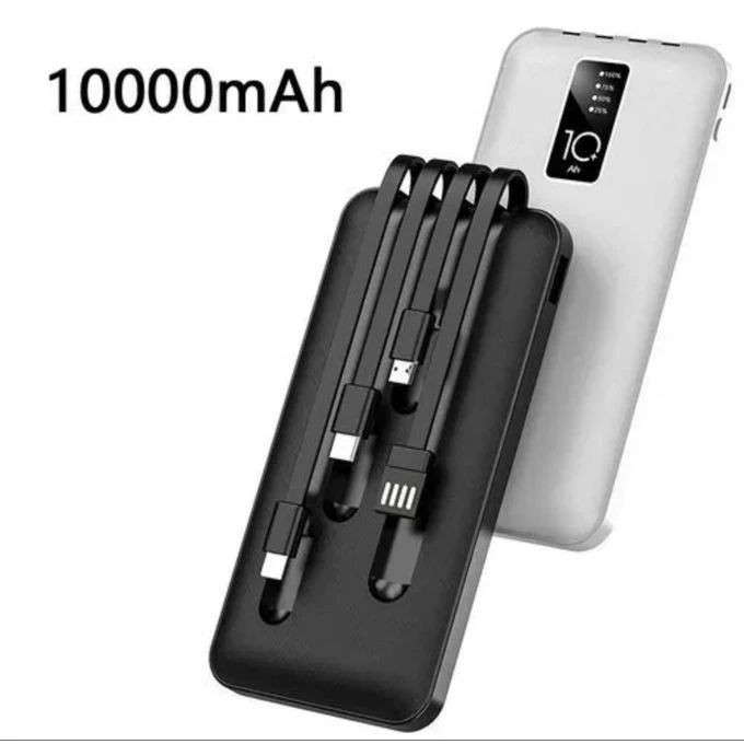 Aldeepo 30000mAh 20000mAh 10000mAh Power Bank Digital display powerbank LED Light Fast charging original portable Same time 4 device charging 4 cable Smartphone iphone power bank Random colour