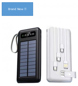 Aldeepo 30000mAh 20000mAh 10000mAh Power Bank Digital display powerbank LED Light Fast charging original portable Same time 4 device charging 4 cable Smartphone iphone power bank Random colour