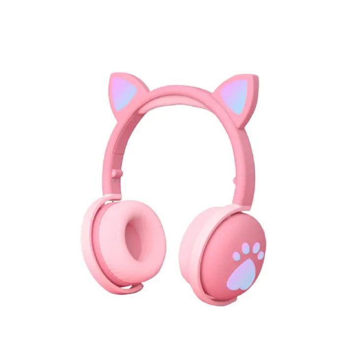 P47 Flashlight Cute Cat Ear Bluetooth earphones Headphones Wireless headsets