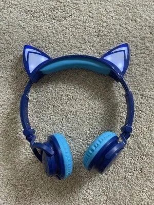 P47 Flashlight Cute Cat Ear Bluetooth earphones Headphones Wireless headsets