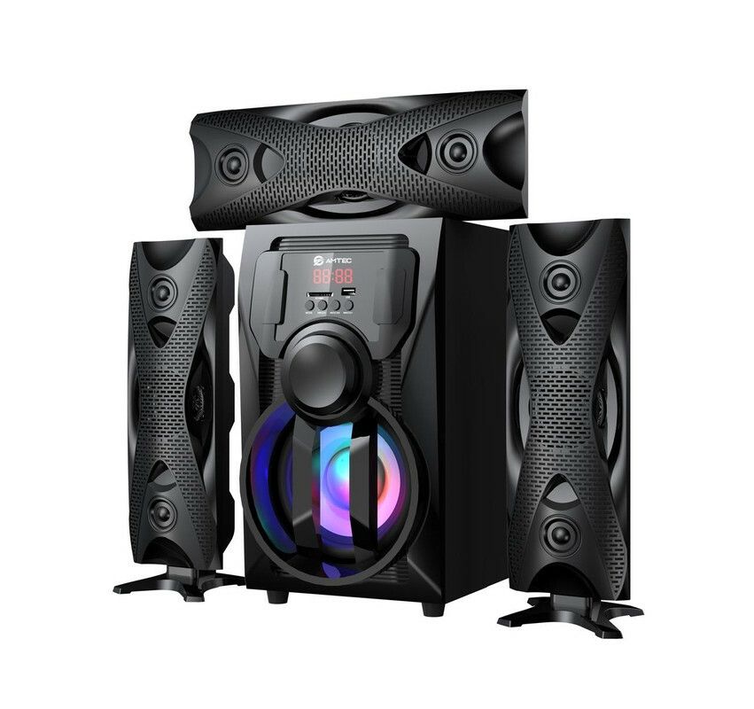 Amtec AM-308 3.1CH X-BASS Multimedia Home Theater System – 12000W PMPO Sub Woofer Speaker System