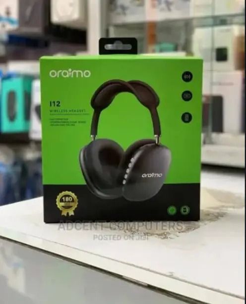 Oraimo Superbass Headphones i12 Head phones Noise Canceling headsets Gaming Headset Stereo HiFi Earphones Wireless Bluetooth Headphones With Microphone Gaming Headset Stereo Hi-Fi