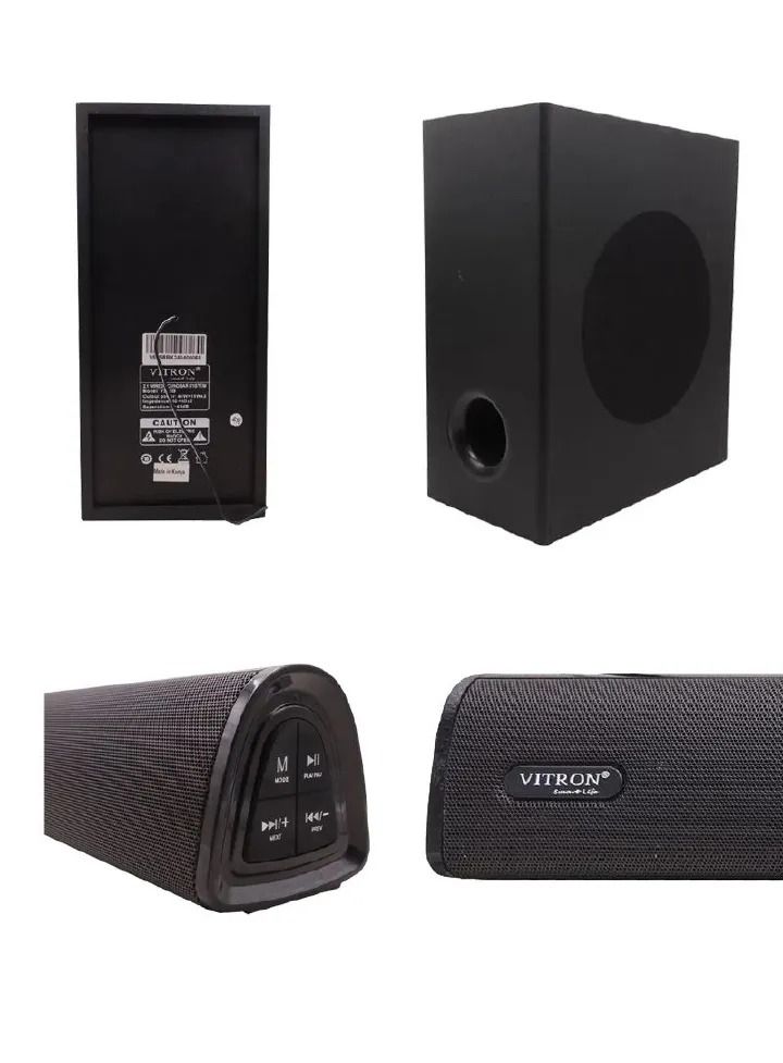 Vitron 6000W 2.1CH V51SB Wired Soundbar System with AUX USB Bluetooth Speaker System Home Audio Rich Bass