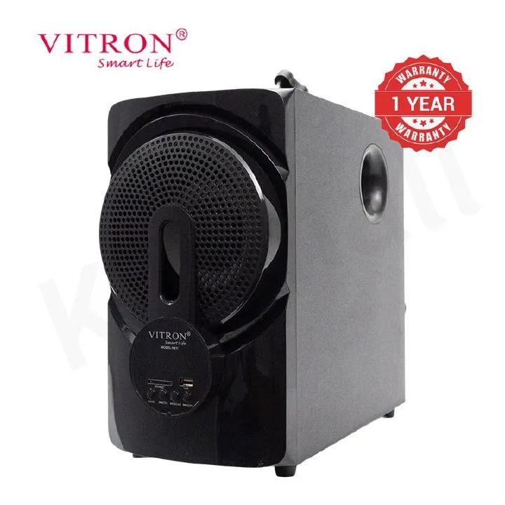 Vitron 3.1CH X-Bass Home Theatre System AC/DC Vitron V611 Bluetooth Woofer Speaker System Subwoofer Home Audio System USB SD MP3 FM Radio 10000W V611