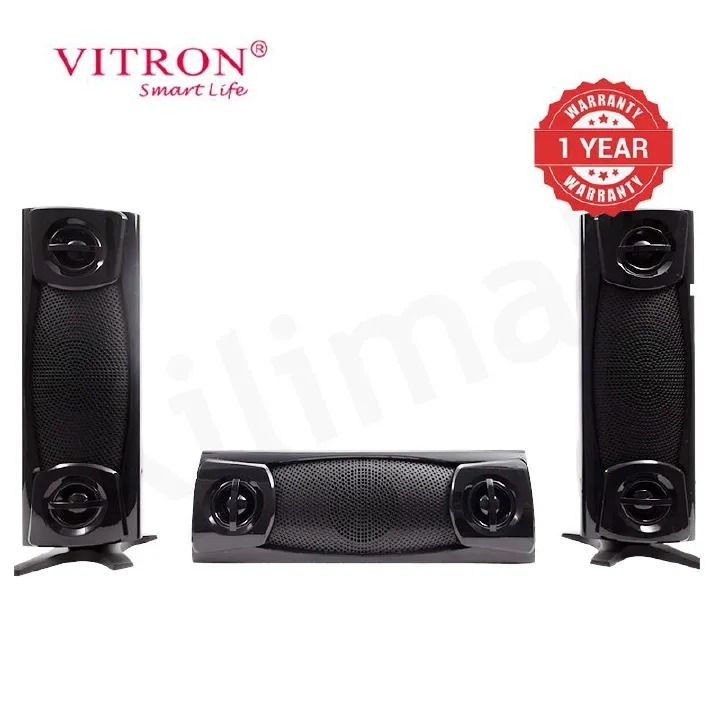 Vitron 3.1CH X-Bass Home Theatre System AC/DC Vitron V611 Bluetooth Woofer Speaker System Subwoofer Home Audio System USB SD MP3 FM Radio 10000W V611