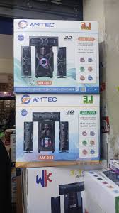 AMTEC AM-306 3.1CH HI-FI 12000W PMPO Multimedia Speaker System Sub Woofer Bluetooth Home Theater System with Remote -FM,USB,SD- Amtec 305 3D Real sound Bass