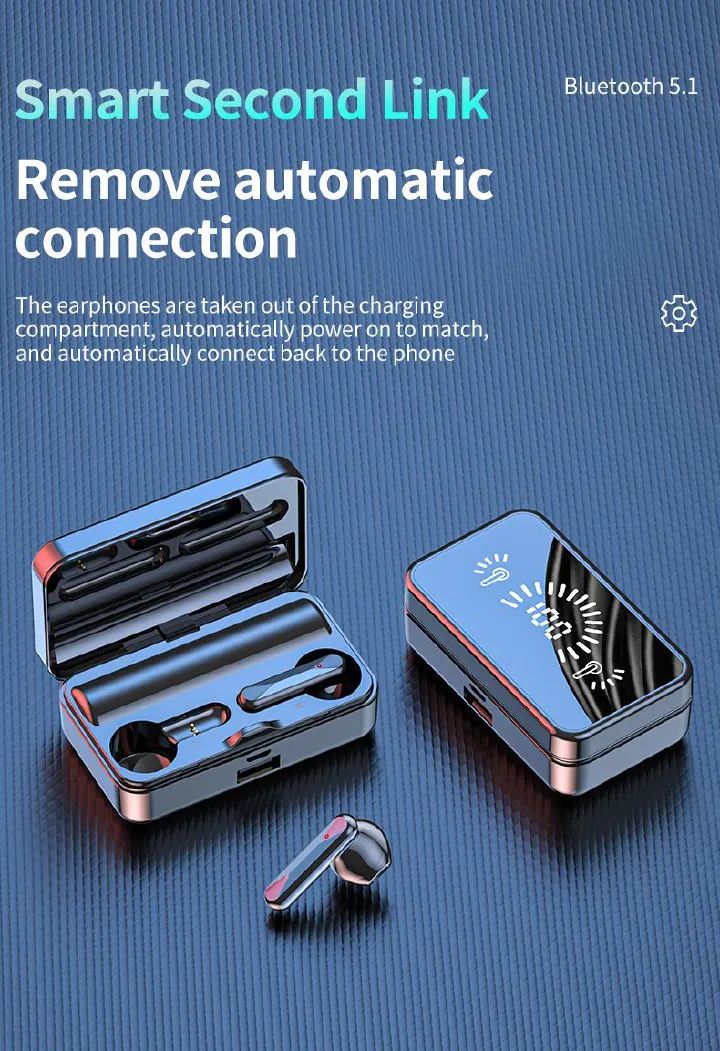 S20 Wireless Earpods TWS Earphones Business Bluetooth Noise Cancelling Earpods LED Power Digital Display 5.3 Comfortable to the ear Sports Hanging Ear Touch Earphone earbuds Waterproof IPX5 S20