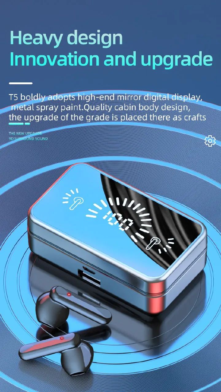 S20 Wireless Earpods TWS Earphones Business Bluetooth Noise Cancelling Earpods LED Power Digital Display 5.3 Comfortable to the ear Sports Hanging Ear Touch Earphone earbuds Waterproof IPX5 S20