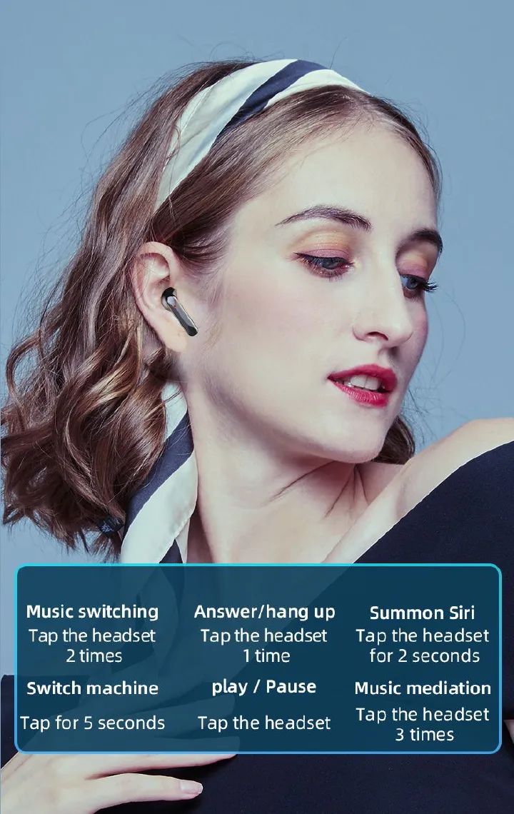 S20 Wireless Earpods TWS Earphones Business Bluetooth Noise Cancelling Earpods LED Power Digital Display 5.3 Comfortable to the ear Sports Hanging Ear Touch Earphone earbuds Waterproof IPX5 S20