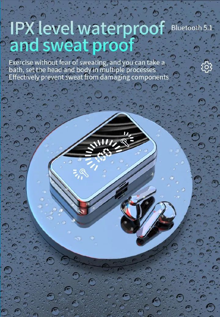 S20 Wireless Earpods TWS Earphones Business Bluetooth Noise Cancelling Earpods LED Power Digital Display 5.3 Comfortable to the ear Sports Hanging Ear Touch Earphone earbuds Waterproof IPX5 S20