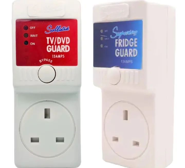 TV Guard/DVD Guard - White Fridge Guard FK 13A Fridge Guard Electronics Blue Low Voltage Stabilizer Default Surge Protector Voltage Protector for Home Appliances High