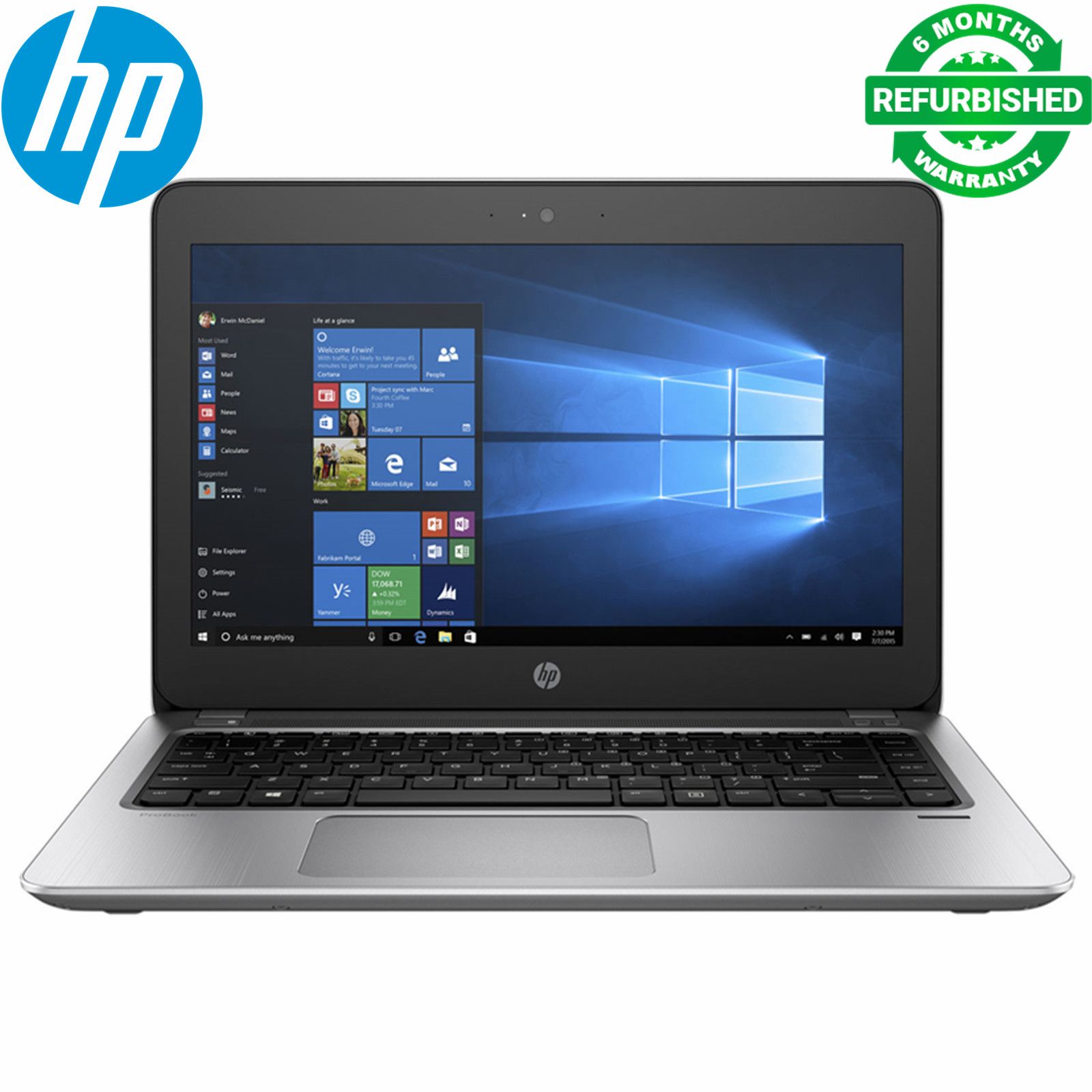 (i5+8GB+256GB+14"+Mouse)Refurbished Hp Probook 430 G4 Laptop - Intel Core i5 7th - 8GB RAM 256GB SSD ROM - 14'' Windows 11 Notebook Silver 14 inch FHD Display keyboard Student Laptop