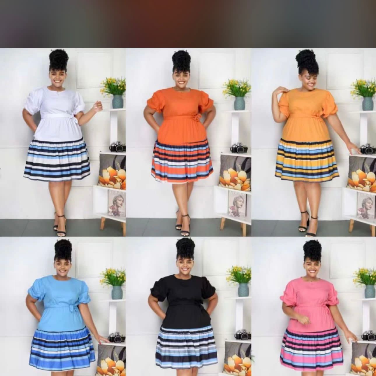 Plus Size Ladies Semi Turkey Skater Dress