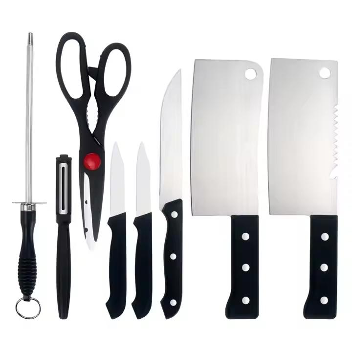 Hot Sale 8-Piece Stainless Steel Kitchen Knife Set – Double-Sided Suction Holder