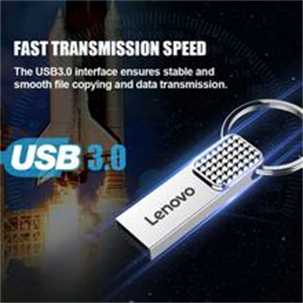 Elegant Design Grey Lenovo 256GB USB 3.0 Flash Drive/Pendrive – Compact, High-Speed, and Portable Flash Disk