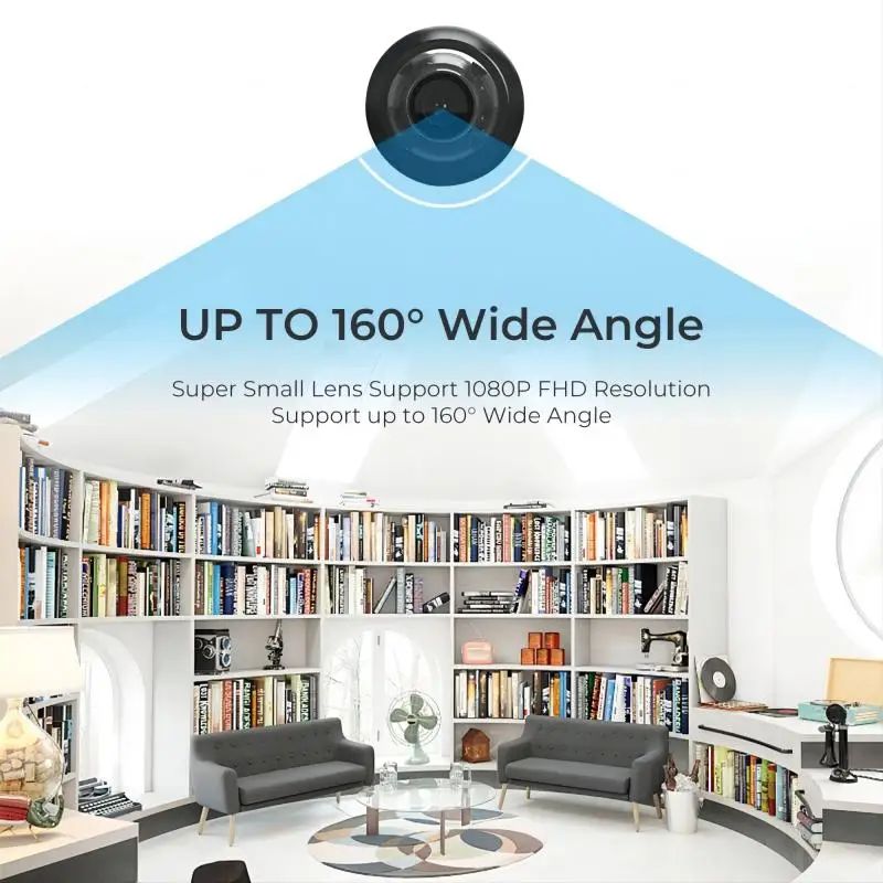 CCTV Camera Night Vision Full HD X5 Portable Indoor Micro Wifi Video Cam Home Remote Mobile Phone Monitor Mini Wireless Surveillance Camera