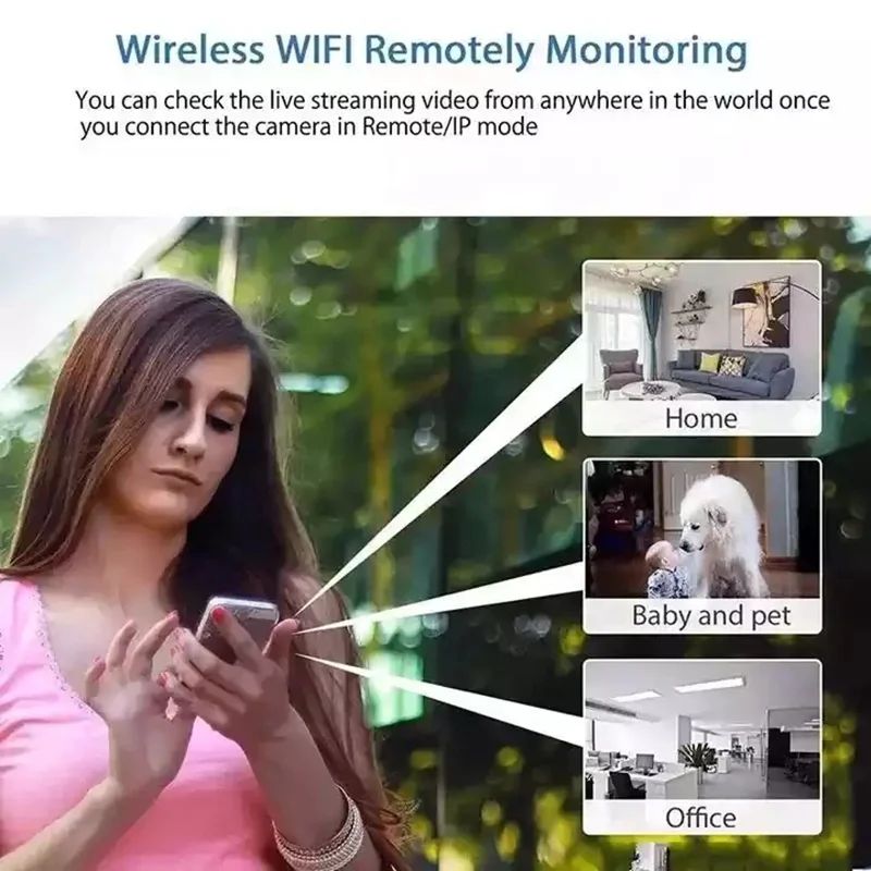 CCTV Camera Night Vision Full HD X5 Portable Indoor Micro Wifi Video Cam Home Remote Mobile Phone Monitor Mini Wireless Surveillance Camera