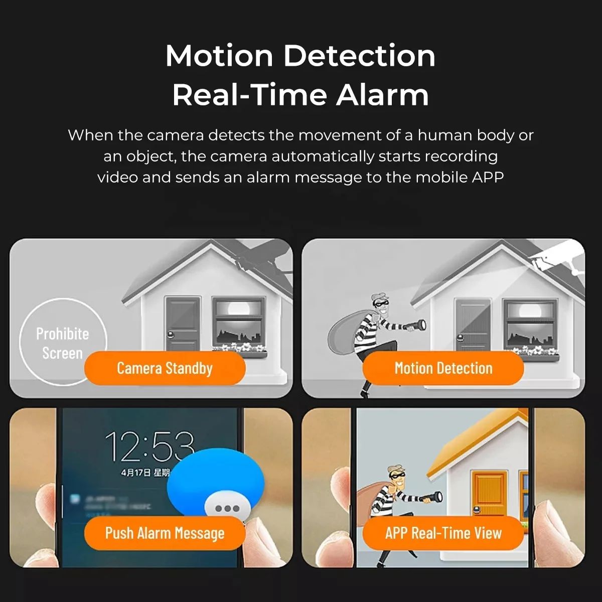 CCTV Camera Night Vision Full HD X5 Portable Indoor Micro Wifi Video Cam Home Remote Mobile Phone Monitor Mini Wireless Surveillance Camera