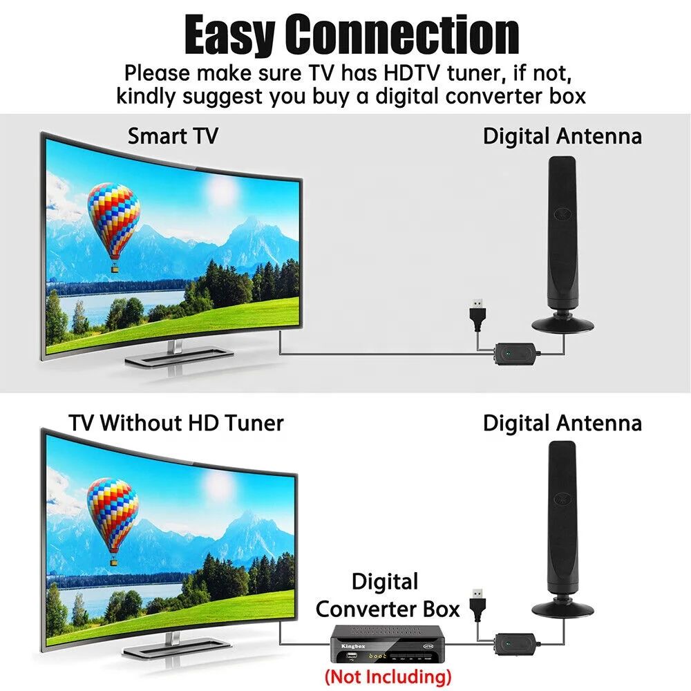 Digital TV Aerial Antenna Indoor HDTV Antenna With Smart Signal Digital TV Antenna (Full HD ready