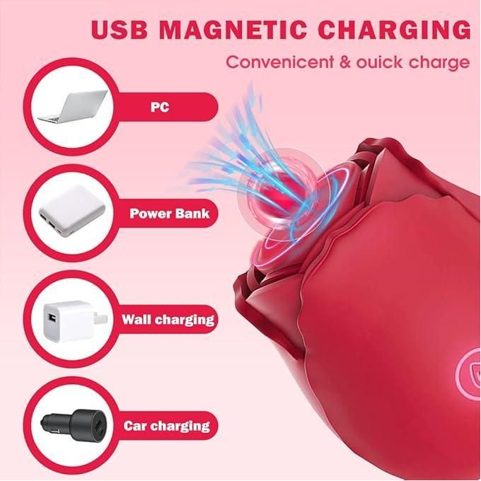 Rose Sex Toy Sucking Vibrator - Women Sex Toys Rose Adult Toy Vibrators, Female Sex Toy For Couples Dildo Suction Vibrator For Nipples Clitoral Adult Sex Toys