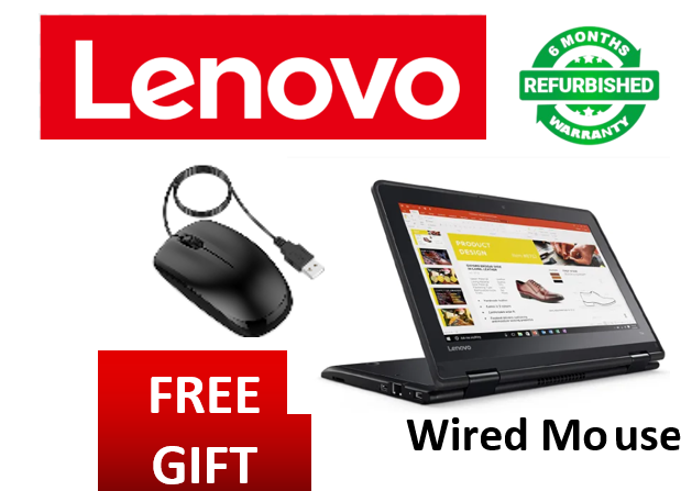 REFURBISHED LENOVO Lenovo yoga 11e x360 Intel core i3 6th 
8GB ram 128GB SSD touch screen11.6inch HD Screen size comes with FREE WIRED MOUSE