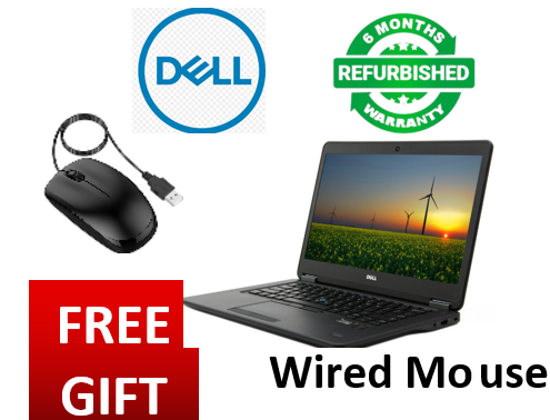 Refurbished Dell E7450 Intel core i5 5th 8GB Ram 256GB SSD 13.6inch HD Screen size Plus FREE WIRED MOUSE