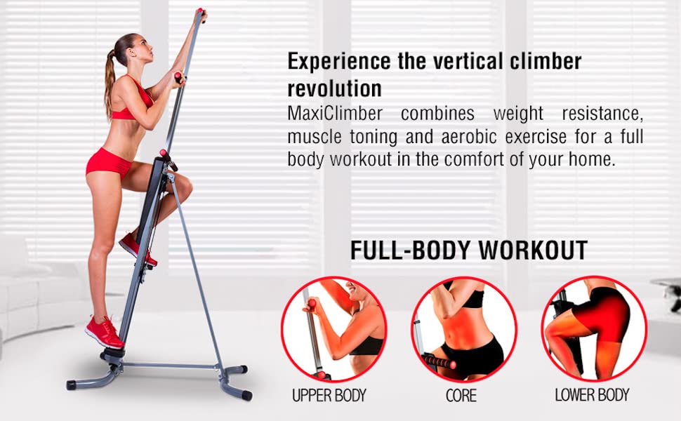 Original Maxi Climber Vertical Climber, Full-body workout, combines calorie burning cardio with muscle toning in one simple step