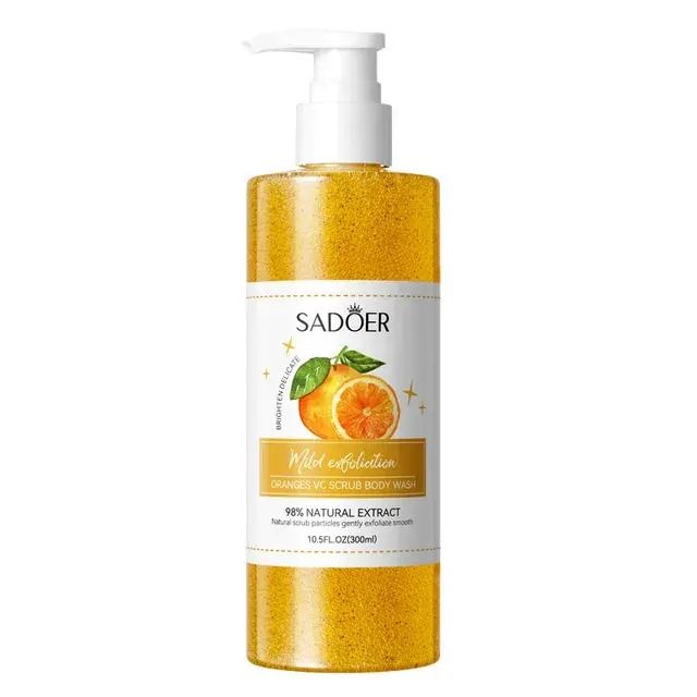 Sadoer Orange VC Scrub Body Wash Shower Gel -300ml