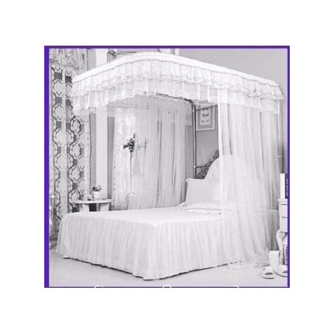 TWO Stand Mosquito Net With Portable Metallic Stand - Cream 5*6